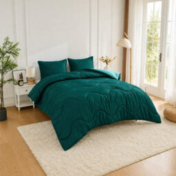 Dyzi 10.5 Tog Supersoft Microfibre Duvet Coverless Or Covered Set - Green - King - thumbnail 2