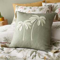 Catherine Lansfield Paradiso Tufted Palm 45X45Cm Cushion Sage Green - thumbnail 1