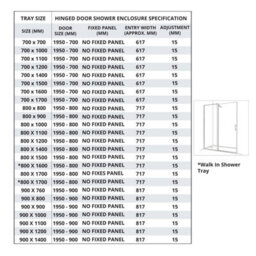Homestylestore Black Walk In Wet Room Hinged Door Shower Enclosure And White Tray With Fast Flow Waste 1400 X 800mm - thumbnail 5