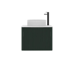 Royal Bathrooms Avenza 600mm Deep Moss Green Wall Hung Bathroom Countertop Vanity Unit 1 Drawer With Round Basin - thumbnail 6