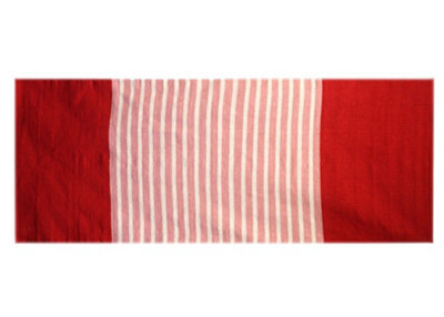Four Candle Red And Pink Indian Cotton Rug Soft Woven Floor Rug 170 X 70Cm - image 1