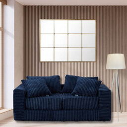 Groundlevel Camden Sectional Velvet Sofa And Optional Footstall - thumbnail 1