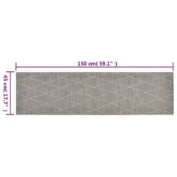 Vidaxl Kitchen Rug Washable Rhombus 45X150 Cm Velvet - thumbnail 5