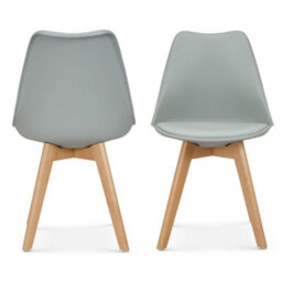 Bravich Rocco Tulip Dining Chair - Silver - Set Of 2
