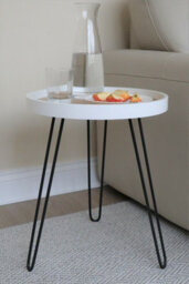 Aspect Furniture Maisie Mdf And Steel Side Table-Ash Veneer Top, Black Hairpin Style Leg - thumbnail 5