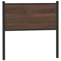 Berkfield Headboard Brown Oak 80 Cm Engineered Wood And Steel