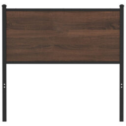 Berkfield Headboard Brown Oak 80 Cm Engineered Wood And Steel - thumbnail 3