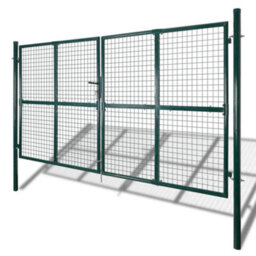 Berkfield Garden Mesh Gate Fence Door Wall Grille 289 X 200 Cm - thumbnail 2