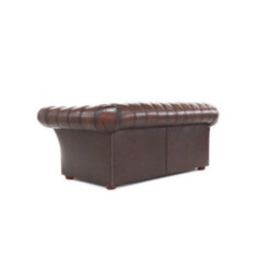 Chesterfield 2 Seater Antique Brown Real Leather Sofa Settee Bespoke In Balmoral Style - thumbnail 8