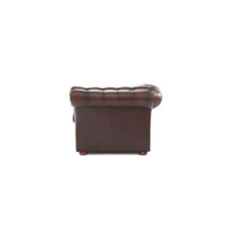 Chesterfield 2 Seater Antique Brown Real Leather Sofa Settee Bespoke In Balmoral Style - thumbnail 7