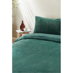 Dyzi Luxury Chevron Fleece Duvet Cover Set Single Size Ultra Soft And Warm - thumbnail 2