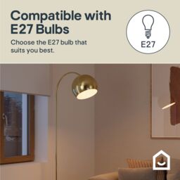 GoodHome Kotenay Gloss Brass Effect Floor Lamp - thumbnail 7