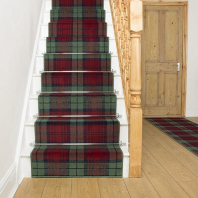 Tartan Stair Runner - Soft & Durable Carpet Runner For Stairs & Staircases, Multiple Lengths - image 1