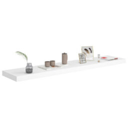 Berkfield Floating Wall Shelves 2 Pcs White 120X23.5X3.8 Cm Mdf - thumbnail 7