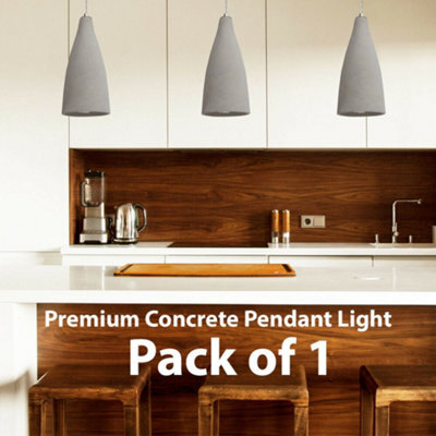 Stylish Grey Concrete Pendant Light For Modern Kitchens And Dining Areas - image 1