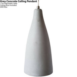 Stylish Grey Concrete Pendant Light For Modern Kitchens And Dining Areas - thumbnail 2