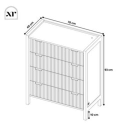 X Rocker Xr Living Dakota Chest Of Four Drawers With App Controlled Led Lights - Wild Oak - thumbnail 8
