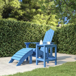 Berkfield Garden Adirondack Table Aqua Blue 38X38X46 Cm Hdpe - thumbnail 3