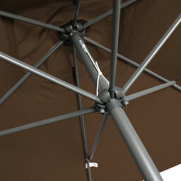 Rinse Bathrooms Outdoor Patio Garden Parasol 3X2M Sun Shade Umbrella Canopy W/crank Tilt Uv Protection Coffee - thumbnail 6