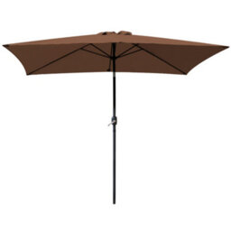 Rinse Bathrooms Outdoor Patio Garden Parasol 3X2M Sun Shade Umbrella Canopy W/crank Tilt Uv Protection Coffee - thumbnail 2