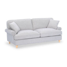 Alfie Woven Light Grey 4 Seater Sofa For Living Room - Fully Assembled By Roseland Furniture - thumbnail 3