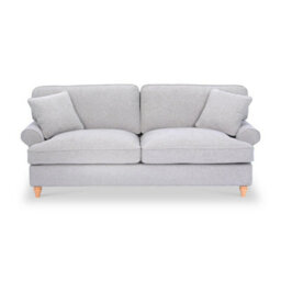 Alfie Woven Light Grey 4 Seater Sofa For Living Room - Fully Assembled By Roseland Furniture - thumbnail 1