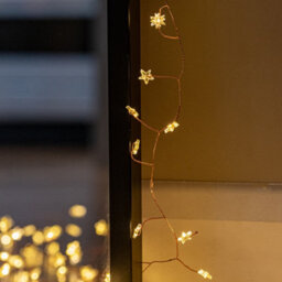 480 Warm White Led Micro Star Garland Fairy Lights 14M Plug In Indoor And Outdoor Use - thumbnail 2