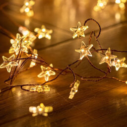 480 Warm White Led Micro Star Garland Fairy Lights 14M Plug In Indoor And Outdoor Use - thumbnail 3
