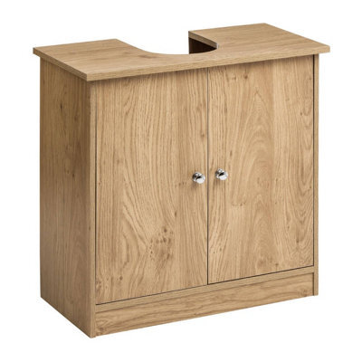 Orsina Portland Oak Veneer Under Sink Cabinet - image 1