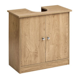 Orsina Portland Oak Veneer Under Sink Cabinet - thumbnail 1