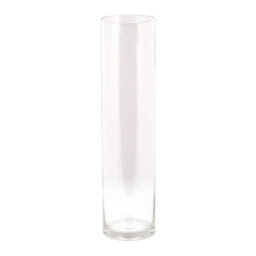 Deenz Clear Glass Cylinder Vase Tall Slim Design Modern Storage Decor Home Events Centrepiece Flower Holder Display 40X10 Cm