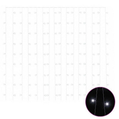 Berkfield Decorative Led Curtain Fairy Lights 3X3M 300 Led Cold White 8 Function - image 1