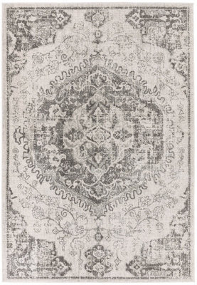 Traditional Ivory Rug, Floral Rug For Bedroom, Stain Resistant Rug For Diningroom, Floral Ivory Rug-200Cm X 290Cm - image 1