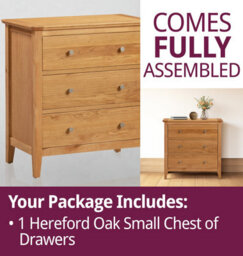Hallowood Furniture Hereford Chest Of 3 Drawers - thumbnail 7