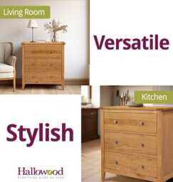 Hallowood Furniture Hereford Chest Of 3 Drawers - thumbnail 6