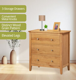 Hallowood Furniture Hereford Chest Of 3 Drawers - thumbnail 5