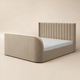 Flair Fallon Tv Side Lift Ottoman Bed Beige Velvet Super King - thumbnail 5