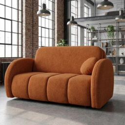 Viva Comfy Iii Sofa Bed With Storage Compartment Living Room Chipboard Metal Legs Wooden Frame 152X103X85Cm Orange - thumbnail 2