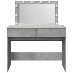 Walplus Dressing Table With Led Concrete Grey 100X40X120 Cm - thumbnail 5