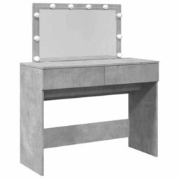 Walplus Dressing Table With Led Concrete Grey 100X40X120 Cm - thumbnail 2