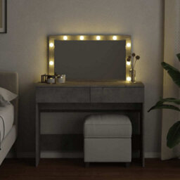 Walplus Dressing Table With Led Concrete Grey 100X40X120 Cm - thumbnail 3