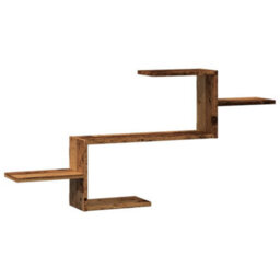 Berkfield Wall Shelf Old Wood 104X15X49 Cm Engineered Wood - thumbnail 2