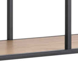 Furniture To Go Seaford  Bookcase With 5 Shelves In Black And Oak - thumbnail 7