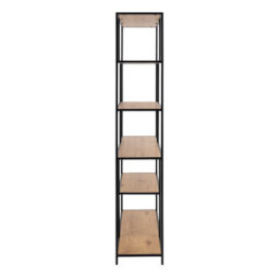 Furniture To Go Seaford  Bookcase With 5 Shelves In Black And Oak - thumbnail 3