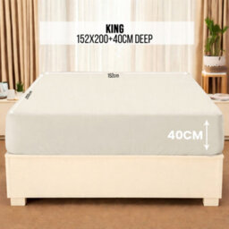 Aspire Homeware Cream Fitted Sheet 40 Cm Extra Deep Pocket Hypoallergenic Bed Sheet Microfiber (L)200Cm X (W)152Cm,king - thumbnail 7