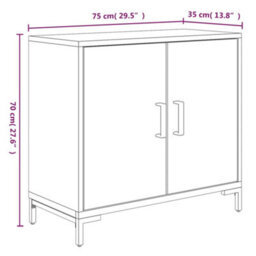 Vidaxl Sideboard Brown 75X35X70 Cm Solid Pinewood - thumbnail 7