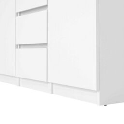 Wyld Haus Budapest White Gloss Wooden Sideboard 4 Drawers 2 Doors - thumbnail 8