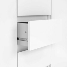 Wyld Haus Budapest White Gloss Wooden Sideboard 4 Drawers 2 Doors - thumbnail 7