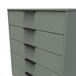 Fuji 5 Drawer Chest Of Drawers In Reed Green (Ready Assembled) - thumbnail 4
