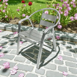 1Pc Deluxe Aluminium Garden Chair, Extra Strong Aluminium Chair, Patio Chairs - thumbnail 2